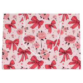 Blooming Bows - Bloemen en lint patroon Groot Cadeauzakje