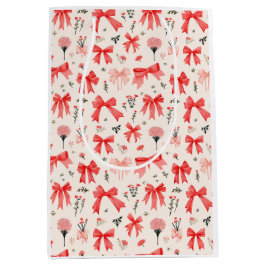 Blooming Bows - Bloemen en lint patroon Medium Cadeauzakje