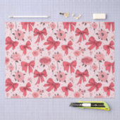 Blooming Bows - Bloemen en lint patroon Tissuepapier (Craft)