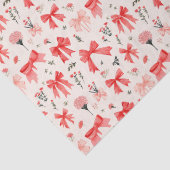 Blooming Bows - Bloemen en lint patroon Tissuepapier (Detail)