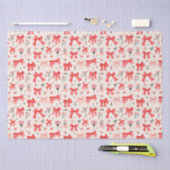 Blooming Bows - Bloemen en lint patroon Tissuepapier (Craft)