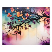 Blooming Branch: Bloemenkunst Foto Afdruk (Voorkant)