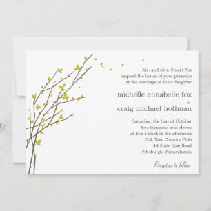 Blooming Branches Wedding Invitation - Limoen Kaart