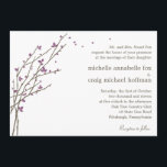 Blooming Branches Wedding Invitation - Plum Kaart<br><div class="desc">Je vrienden en familie zijn zeker verliefd op dit elegante,  op natuur geïnspireerde Blooming Branches bruiloft collectie van Berry Berry Sweet. Ook beschikbaar in andere kleuren. Matching save the date,  stamp and bruiloft suite beschikbaar op berryberrynice.com 

Collecties voor bloeiende bijkantoren:</div>