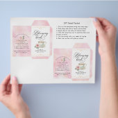 Blooming Bride Tea Party Seed Packet DIY Favoriet Flyer (Hand)