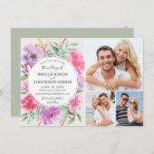 Blooming Bright Garden Waterverf Bewaar de datum Save The Date (Voorkant / Achterkant)