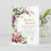 Blooming Brunch: Uitnodiging tot Vrijgezellenfeest (Staand voorkant)