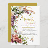 Blooming Brunch: Uitnodiging tot Vrijgezellenfeest (Voorkant / Achterkant)