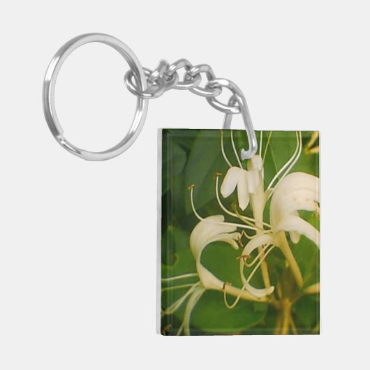 Blooming Butterfly Honeysuckles Sleutelhanger (Voorkant Links)