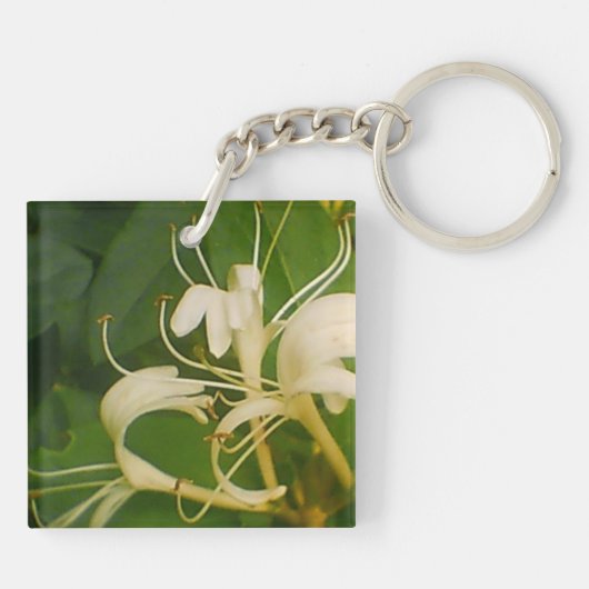 Blooming Butterfly Honeysuckles Sleutelhanger (Achterkant)