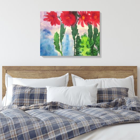 Blooming Cacti | Emil Nolde | Canvas Afdruk (Insitu (Slaapkamer))