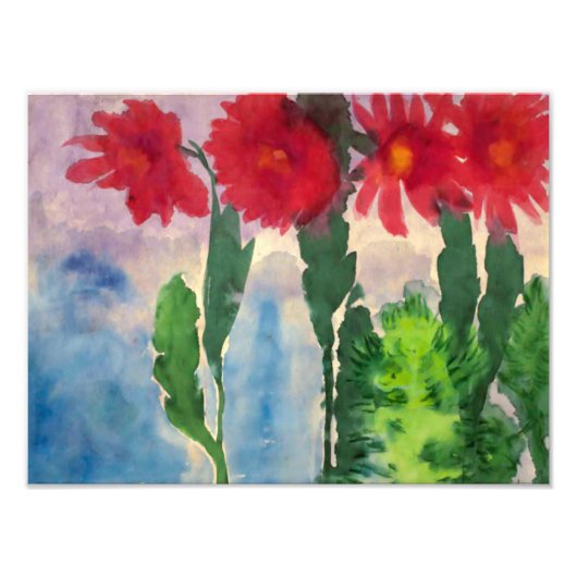 Blooming Cacti | Emil Nolde | Foto Afdruk (Voorkant)