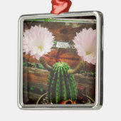 Blooming Cactus #succulent Metalen Ornament (Links)