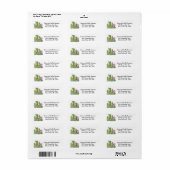 Blooming Cactus Waterverf Garden Return Address Etiket (Full Sheet)