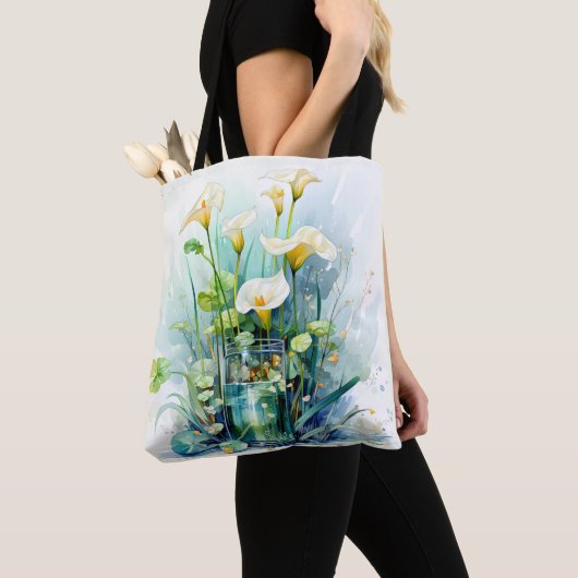  Blooming Calla Lilies Tote Bag (Dichtbij)