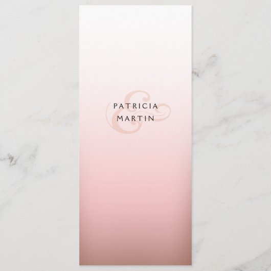 Blooming Cherry Blossom Dinner Menu roze (Achterkant)