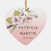 Blooming Cherry Blossom Foto roze Keramisch Ornament (Voorkant)