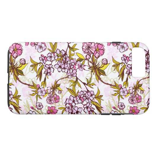 Blooming Cherry Blossom Pattern Case-Mate iPhone Case (Achterkant (Horizontaal))