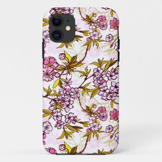 Blooming Cherry Blossom Pattern Case-Mate iPhone Case (Achterkant)