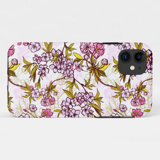 Blooming Cherry Blossom Pattern Case-Mate iPhone Case (Achterkant (horizontaal))