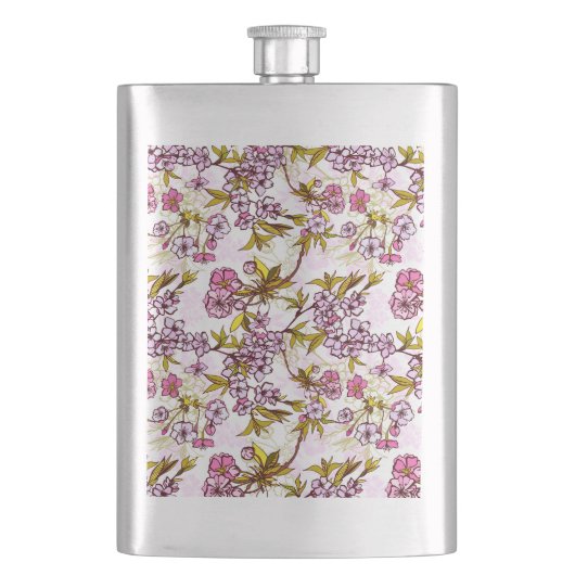 Blooming Cherry Blossom Pattern  Flacon (Voorkant)