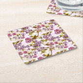 Blooming Cherry Blossom Pattern Kartonnen Onderzetters (Schuin)