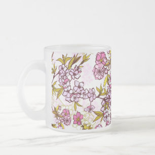 Blooming Cherry Blossom Pattern  Matglas Koffiemok