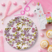 Blooming Cherry Blossom Pattern Papieren Bordje (Feest)