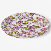 Blooming Cherry Blossom Pattern Papieren Bordje (Gekanteld)