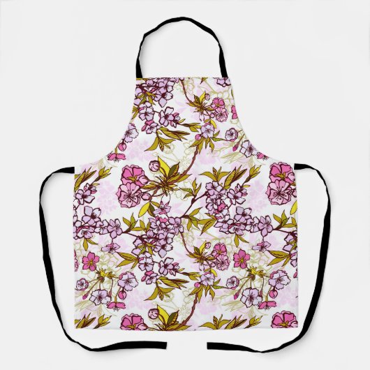 Blooming Cherry Blossom Pattern  Schort (Voorkant)