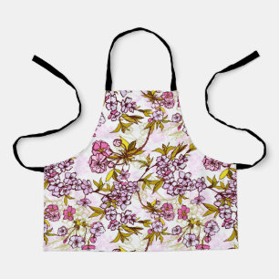 Blooming Cherry Blossom Pattern  Schort