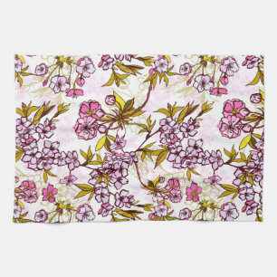 Blooming Cherry Blossom Pattern Theedoek