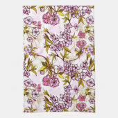 Blooming Cherry Blossom Pattern Theedoek (Verticaal)