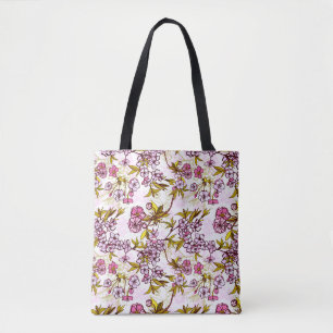 Blooming Cherry Blossom Pattern Tote Bag