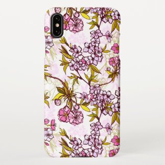 Blooming Cherry Blossom Pattern w. iPhone XS Max Hoesje