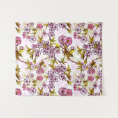Blooming Cherry Blossom Pattern  Wandkleed (Voorkant (horizontaal))
