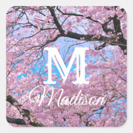 Blooming Cherry Blossom Vierkante Sticker