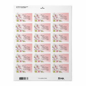 Blooming Cherry Blossoms roze Etiket (Full Sheet)