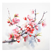 Blooming Cherry Branch Foto Afdruk (Voorkant)