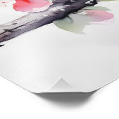 Blooming Cherry Branch Foto Afdruk (Hoek)