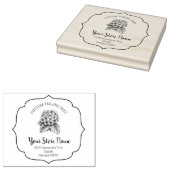 Blooming Chic Bracket Lijst, Elegant Script Rubberstempel (Gestempeld)