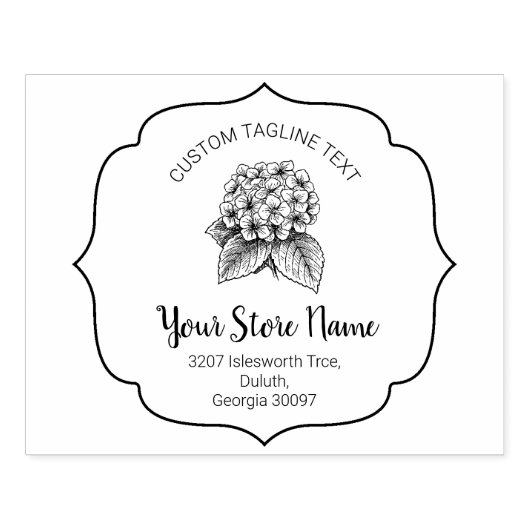 Blooming Chic Bracket Lijst, Elegant Script Rubberstempel (Afrduk)