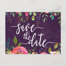 Blooming Chic Color Editable Wedding Sla de datum  Aankondigingskaart
