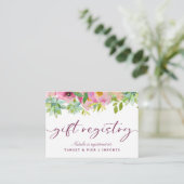 Blooming Chic Floral Vrijgezellenfeest Gift Regist Informatiekaartje (Staand voorkant)