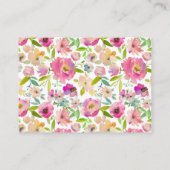 Blooming Chic Floral Vrijgezellenfeest Gift Regist Informatiekaartje (Achterkant)