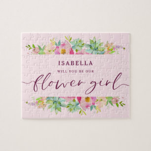 Blooming Chic Floral wordt ons Bloemenmeisje-voors Legpuzzel