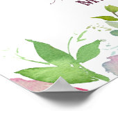 Blooming Chic Love is Sweet Treat Wedding Sign Poster (Hoek)