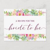 Blooming Chic Mint & Blush bruid om recept Kaart (Voorkant)