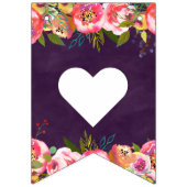 Blooming Chique Kleur Bewerkbaar Bruiloft Voor alt Vlaggetjes (Eerste vlag)