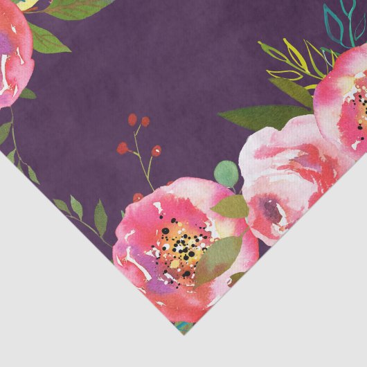 Blooming Chique Kleur Bewerkbare Bruiloft Tissuepapier (Detail)